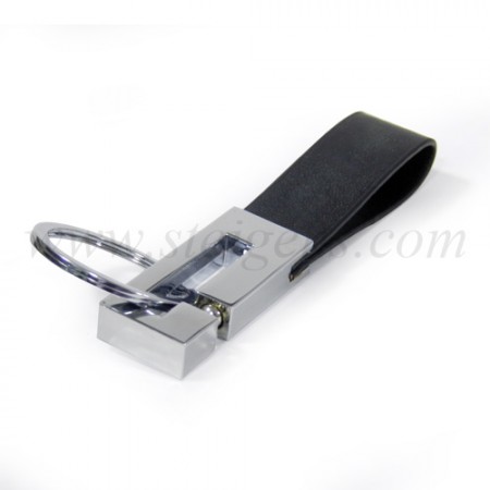 black-Leather-keychain