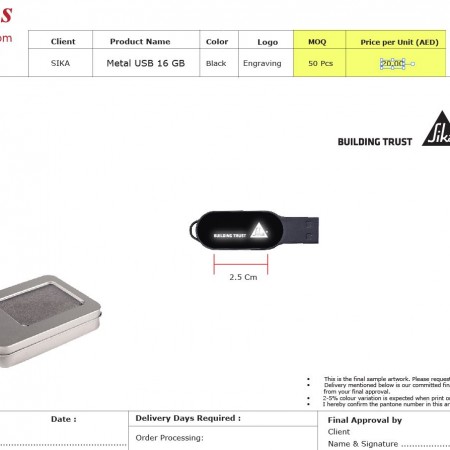 Metal USB 16 GB